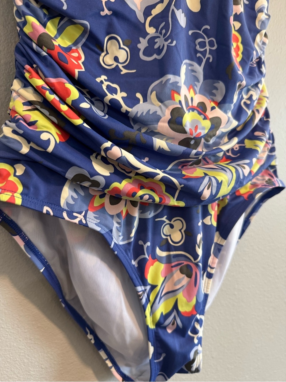 Boden Floral Blue One-Piece Swimsuit 10 - Picture 3 of 8